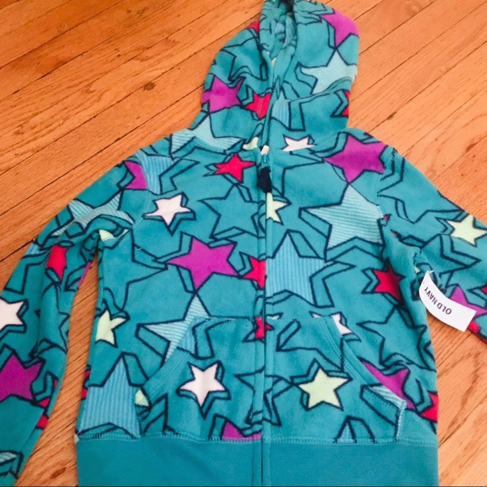 Old navy cool star print fleece hoodie